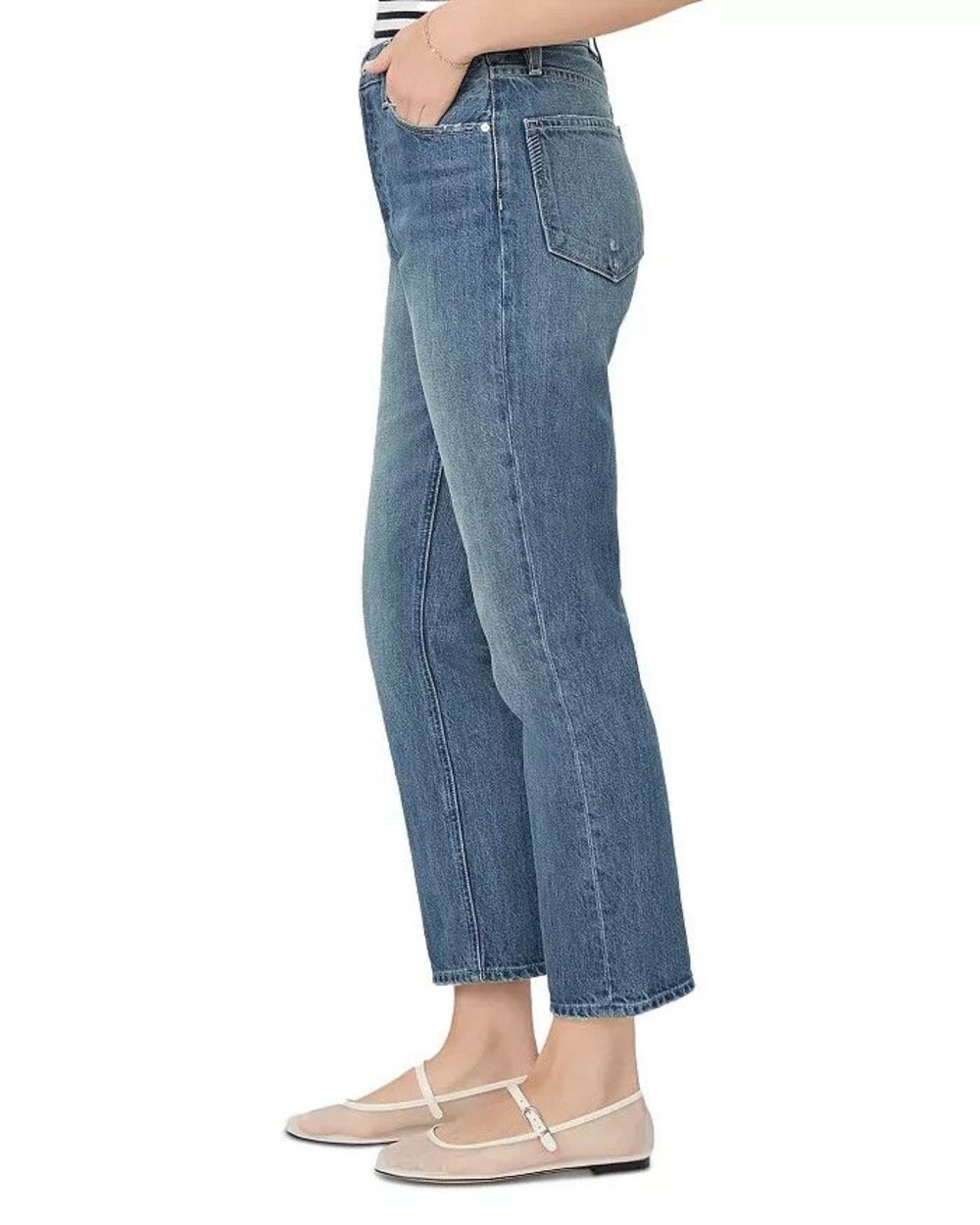 PAIGE womens Billy Crop Covered Button Fly Jeans size 25 The Roxy 27" inseam - Picture 3 of 13
